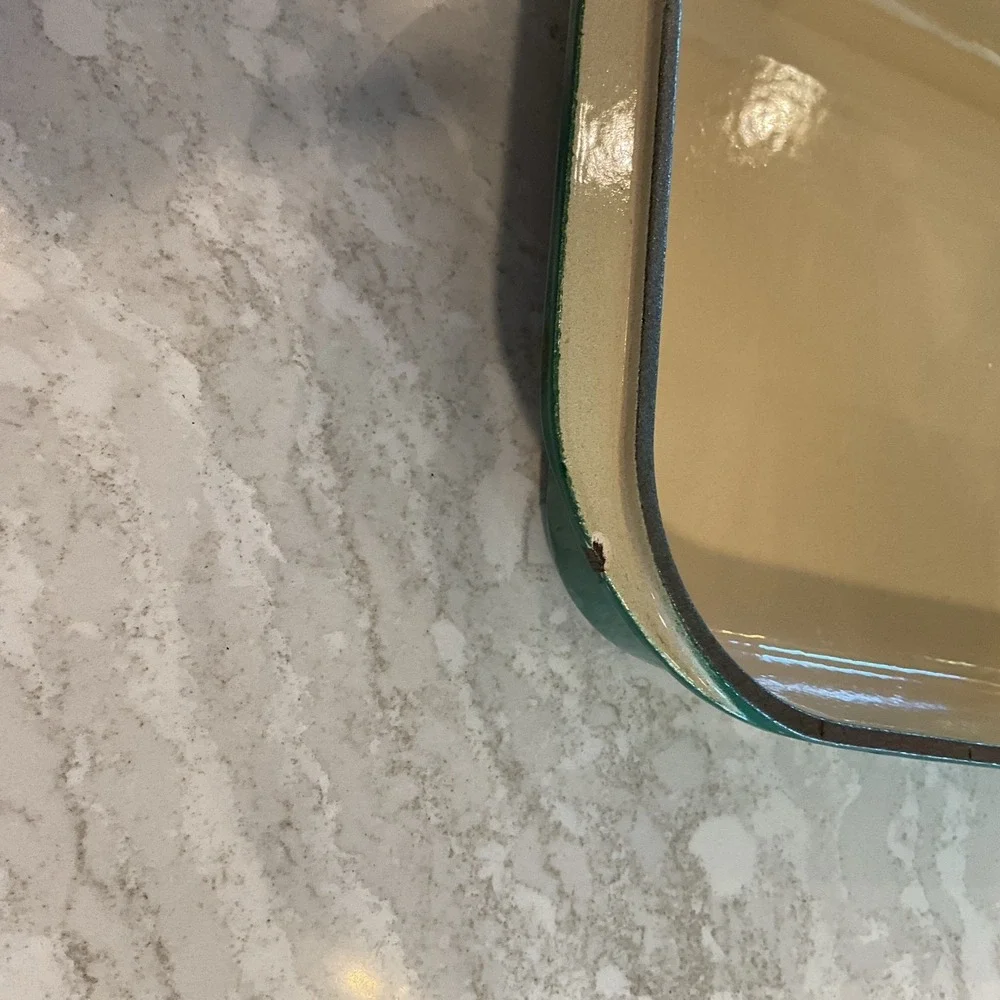 Le Creuset #40 Lasagna Baking Pan Enameled Cast Forest Gradient Green France